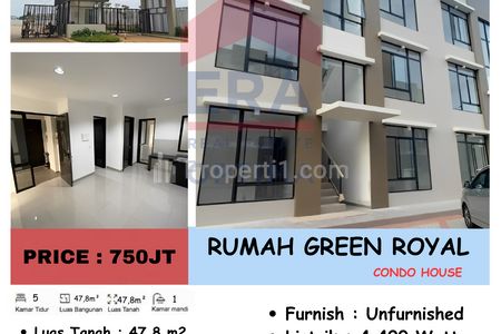 Dijual Rumah Green Royal Condo House di Semanan Jakarta Barat