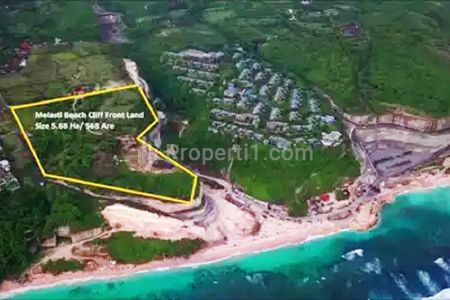 Jual Tanah di Ungasan Bali Luas 56.850 m2 Dekat Pantai Melasti, Melasti Cliff Flying Site Bali, Ungasan Beach Club Bali