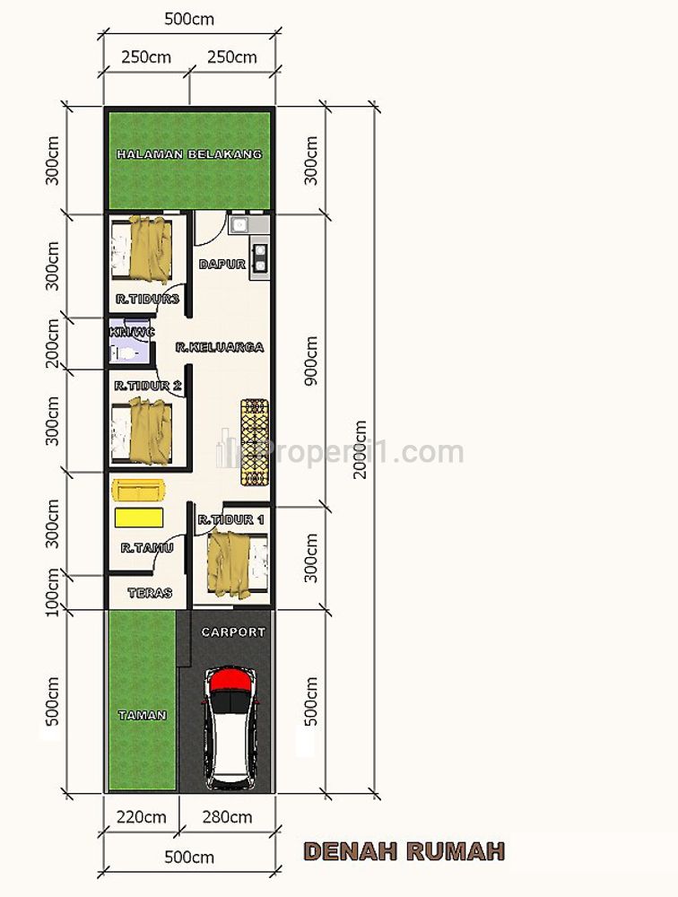Jual Rumah 1 Lantai dengan 3 Kamar Tidur di Perumahan Wisma Tirta Agung Asri Surabaya Timur