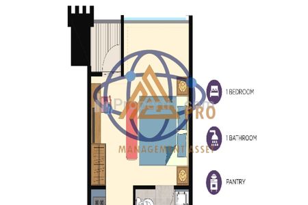 For Sale Apartemen Orange County Tower Glendale Cikarang - Studio Semi Furnished