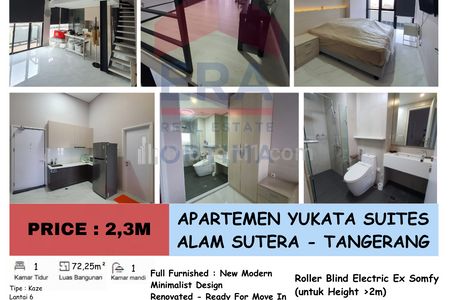 Dijual Apartemen Yukata Suites di Alam Sutera Tangerang