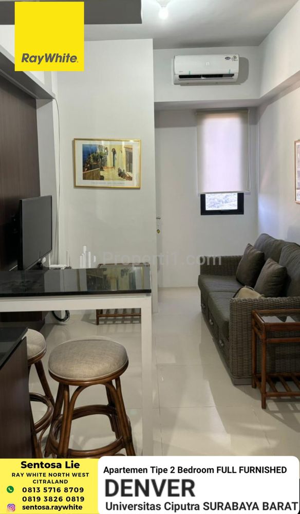 Disewakan Apartemen UC Citraland Surabaya Tower Denver Tipe 2 Bedroom Full Furnished - Selangkah ke Universitas Ciputra