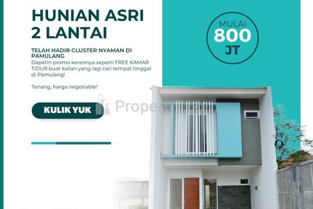 Dijual Rumah Cluster Strategis Nyaman di Pamulang Tangerang Selatan