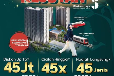 Jual Apartemen Emerald Bintaro 2 BR Unfurnished