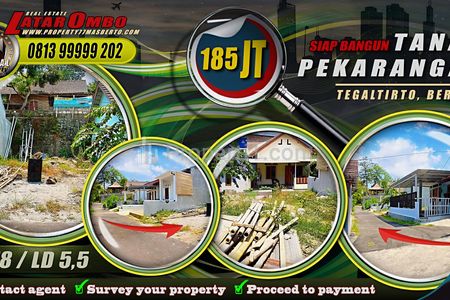 Dijual Tanah Pekarangan Siap Bangun dalam Perumahan di Tegaltirto, Berbah, Sleman, Yogyakarta