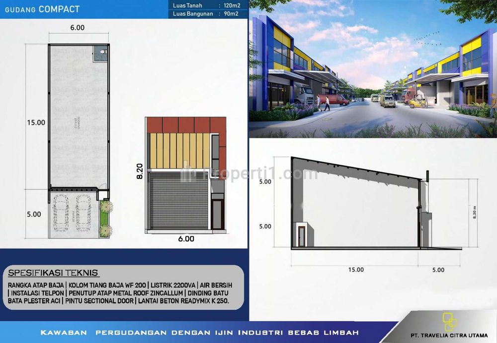 Dijual Gudang Keren di Batuceper Tangerang - Pergudangan Tritonville