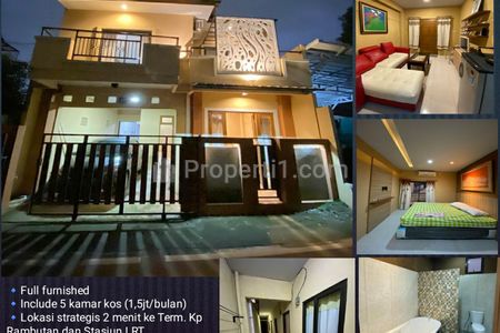 Jual Rumah Full Furnished di Cipayung Jaktim Bonus Kost 5 Pintu