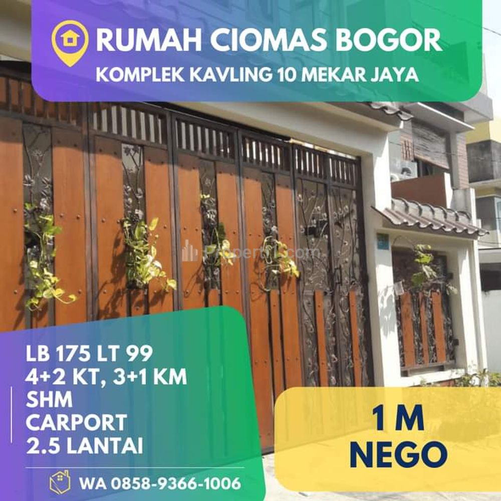 Jual Rumah Bogor Ciomas Cakep Siap Huni Dekat KRR