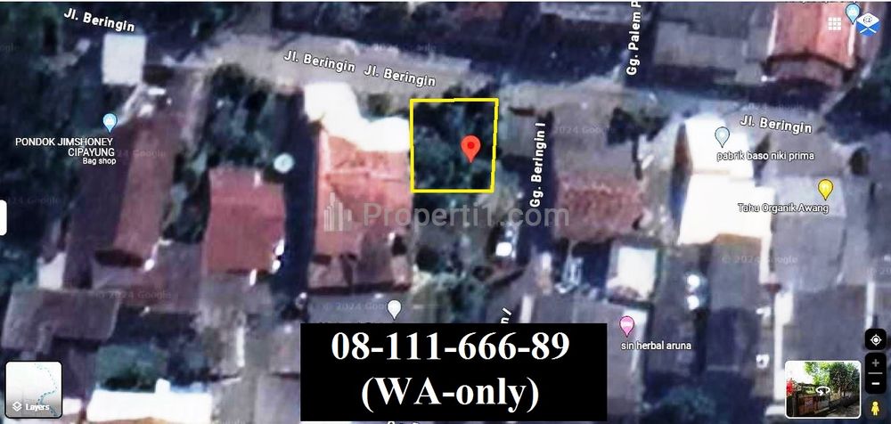 Dijual Tanah Kosong - HARGA TURUN - di Pondok Ranggon, Cipayung, Jakarta Timur 