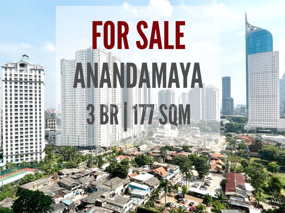 Dijual Apartemen Anandamaya Residences, 3BR 175sqm, Harga Termurah Ready To Move In, Also Avail Other 2/3/4BR Direct Owners, Yani Lim 08174969303
