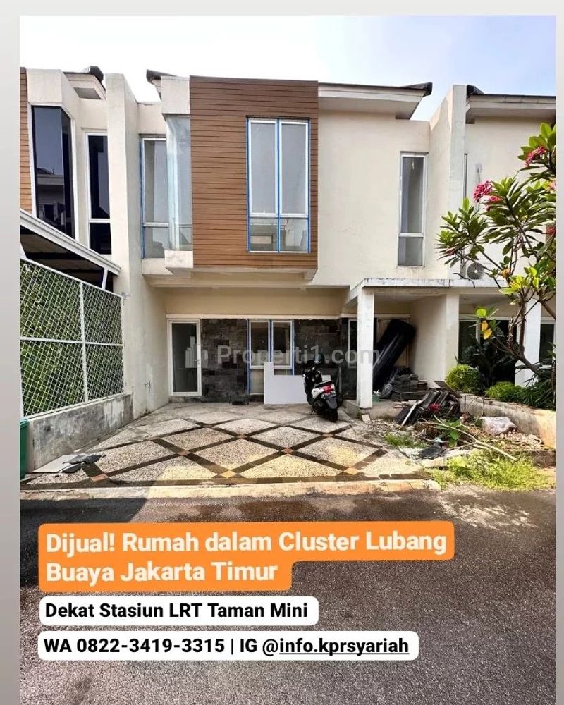 Dijual Rumah Cluster di Lubang Buaya Cipayung dekat Stasiun Taman Mini Jakarta Timur