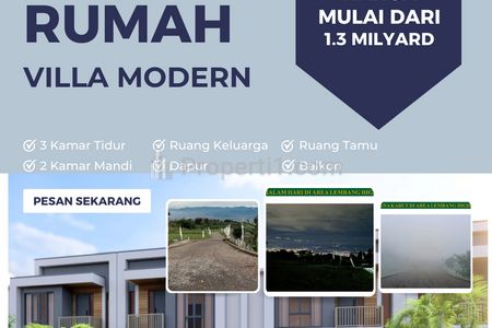 Jual Rumah Mewah Nuansa Villa Termurah Dekat ke Kota Cimahi