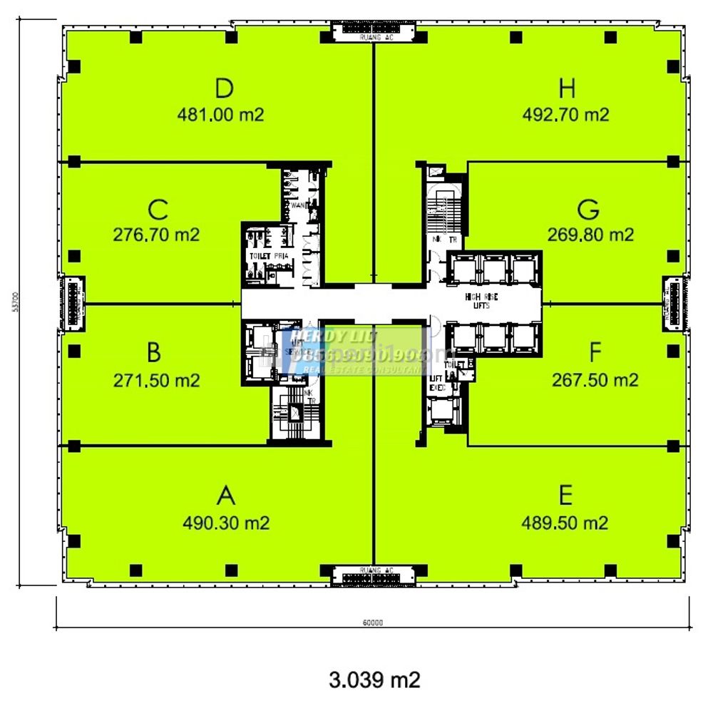 Dijual Cepat Kantor di Gedung Sahid Sudirman Center Jakarta Selatan - Luas 3.039 Sqm 1 Lantai
