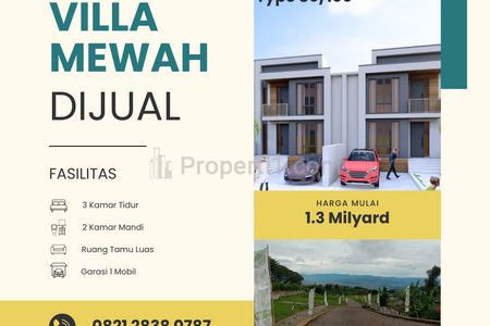 Jual Rumah Premium Nyaman View Gunung & View Kota Strategis di Kawasan Wisata Cisarua Bandung