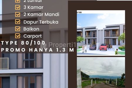 Jual Cepat Termurah Rumah Villa 2 Lantai dengan Udara Sejuk View Kota di Kolonel Masturi Cisarua Bandung