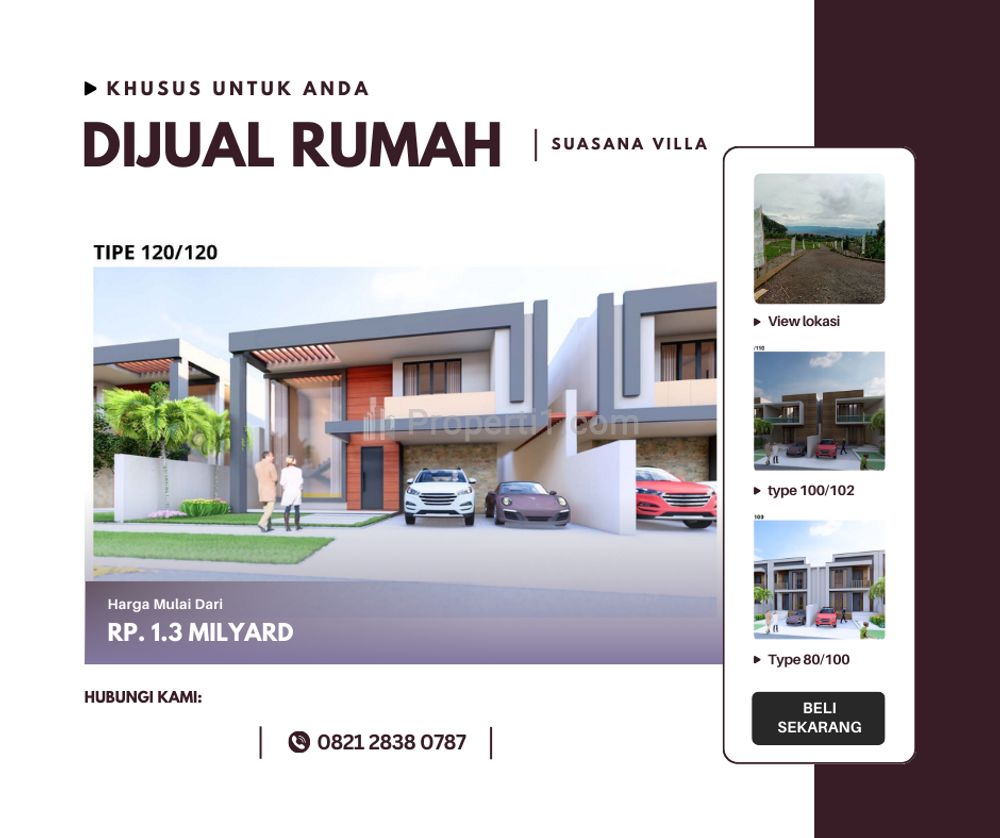 Termurah Dipasarkan Rumah Villa Modern View Cantik Memukau Sejuk di Cisarua Lembang Bandung