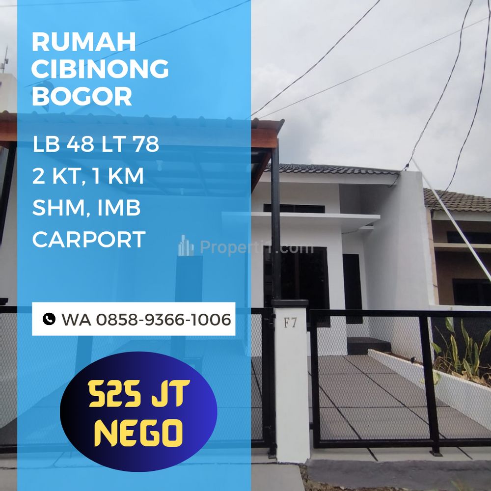 Jual Rumah Bogor Cibinong Cakep Masih Baru Dekat ke RSUD Cibinong, Bogor
