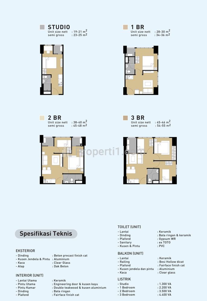 Dijual Apartemen Siap Huni di Gading Serpong - M Town Residence Gading Serpong 2 BR Unfurnished