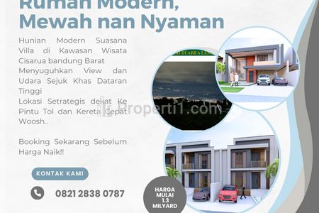 Jual Rumah View Pegunungan Sejuk Harga Promo Dekat Tempat Wisata Cisarua Bandung