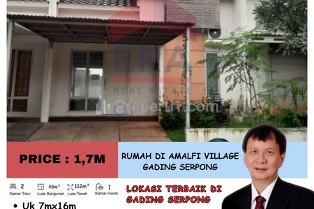 Dijual Rumah di Cluster Amalfi Village, Gading Serpong - Kab Tangerang