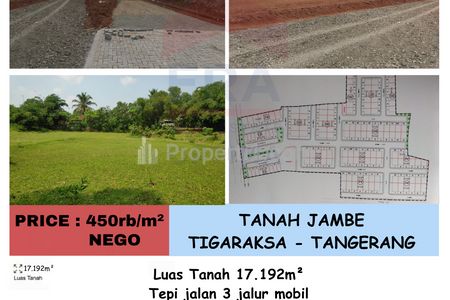 Dijual Tanah Jambe di Tigaraksa - Tangerang