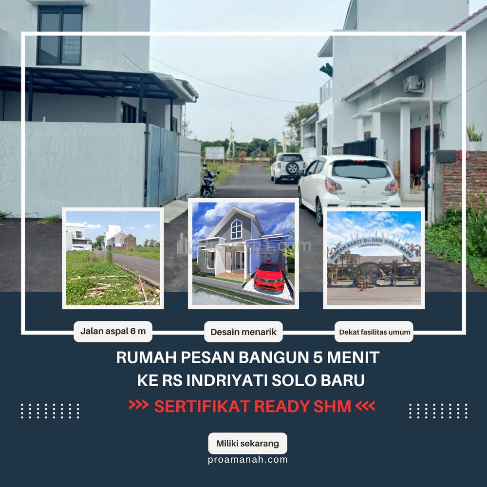 Dijual Rumah 1 Lantai Desain Modern di Baki Sukoharjo, Dekat RS Indriyati 