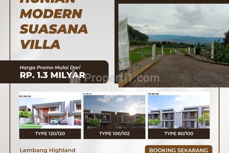 Dipasarkan Harga Promo Rumah 2 Lantai SHM View Pegunungan Dekat Tempat Wisata Cisarua Lembang Bandung