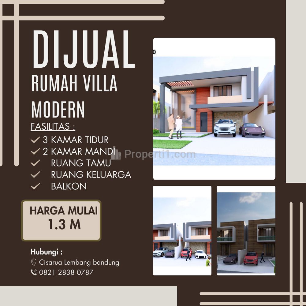 Jual Cepat dan Murah Rumah Villa Modern 2 Lantai SHM Dalam Kawasan Wisata Cisarua Bandung Barat
