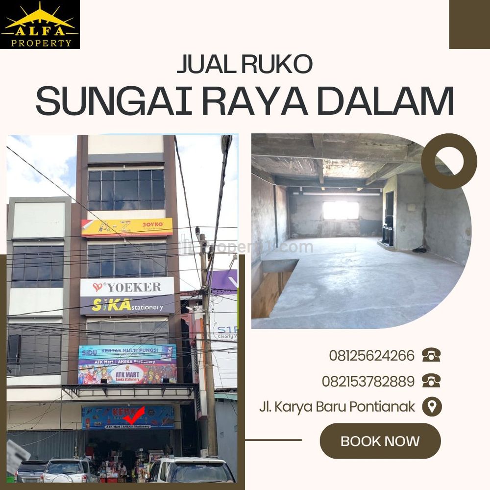 Dijual Ruko Sungai Raya Dalam Kota Pontianak
