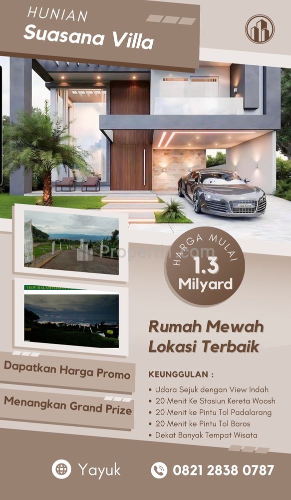 Lembang Highland Cisarua Dipasarkan Rumah 2 Lantai SHM View Pegunungan di Cisarua Bandung