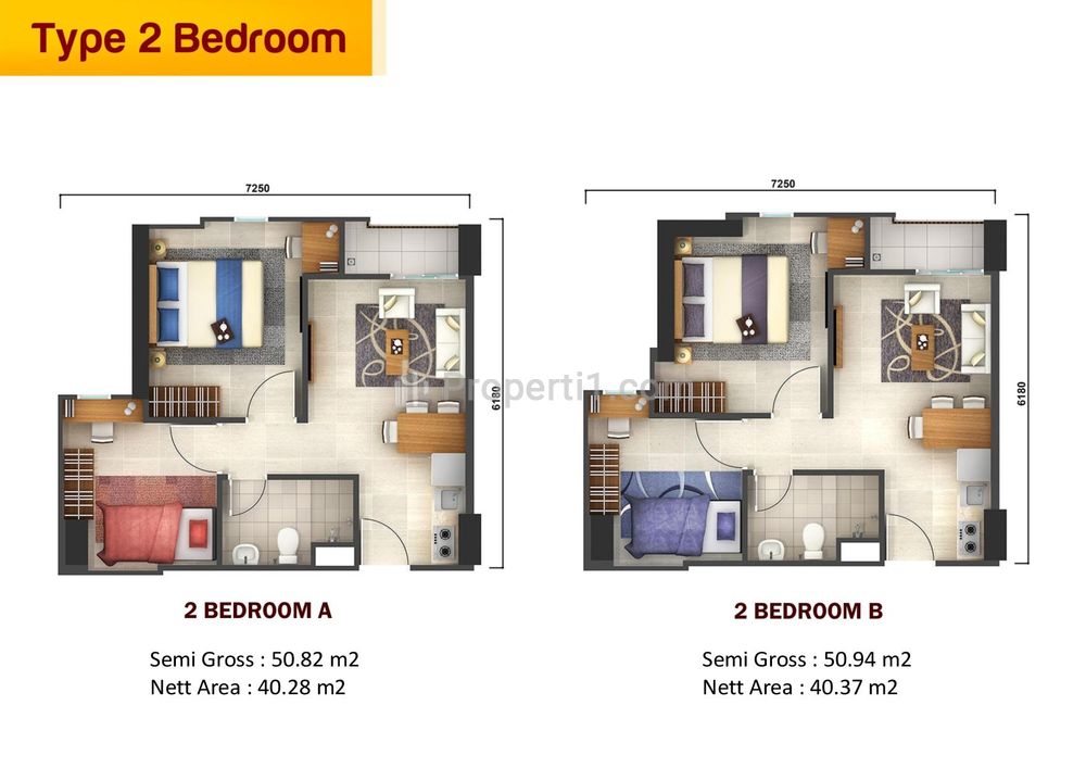 Dijual Apartemen Ready Huni di BSD City - Akasa Pure Living 2 BR Full Furnished