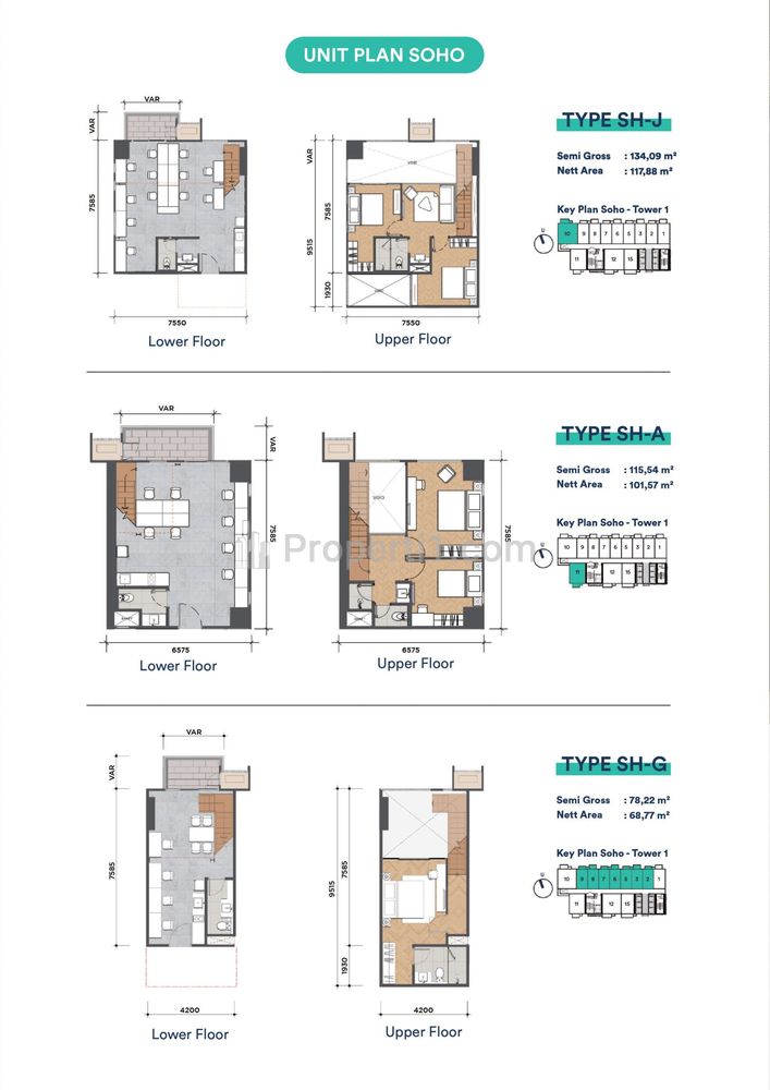 Dijual Soho Modern Pertama di BSD City Tangerang - Apartemen Upper West BSD 1 BR Unfurnished