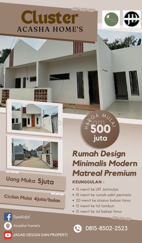 Dijual 8 Unit Rumah di Cluster Acasha Homes, Mustika Jaya, Bekasi