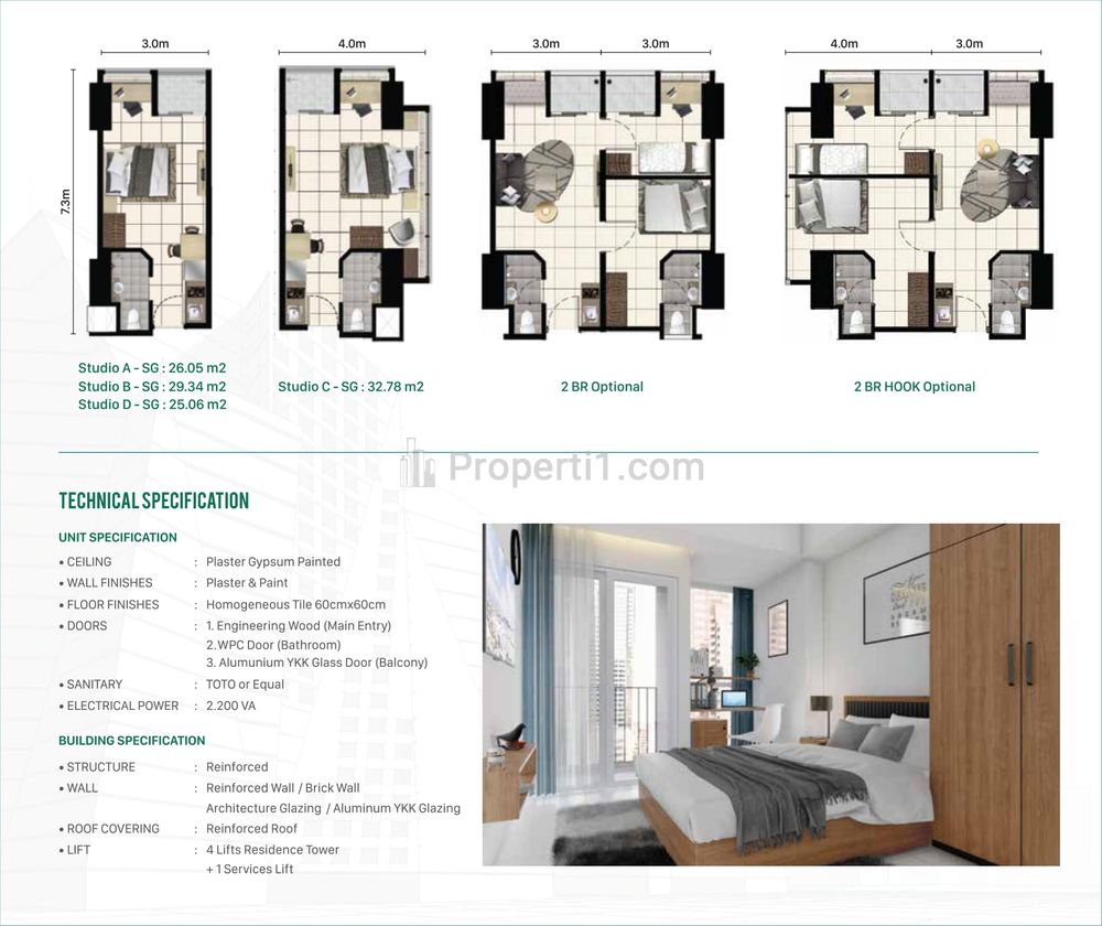 Dijual Apartemen Murah Siap Huni di Alam Sutera Tipe Studio Full Furnished
