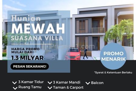 Dipasarkan Rumah Nuansa Villa 2 Lantai SHM Dekat Tempat Wisata Cisarua Lembang Bandung