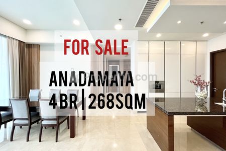 Jual Apartemen Anandamaya Residence - 4 BR 268 sqm Furnished, Unblocked View - Also Avail Other Units & Size, Direct Owner, Yani Lim 08174969303