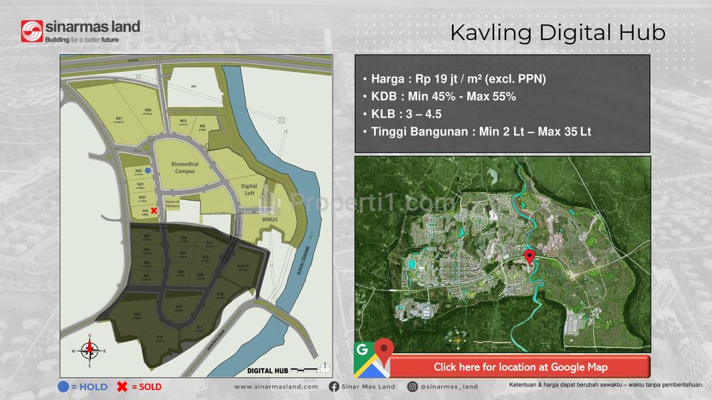 Dijual Tanah Kavling Siap Bangun di BSD City Tangerang