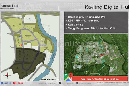 Dijual Tanah Kavling Bebas Banjir di BSD City Tangerang