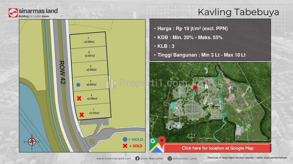 Dijual Tanah Kavling Terbaik Siap Bangun di BSD City Tangerang