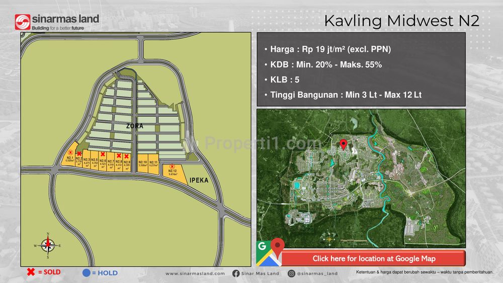 Dijual Tanah Kavling Lokasi Strategis di BSD City Tangerang
