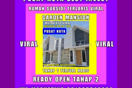 Jual Rumah Subsidi Terlaris Viral Garden Mansion Mojokerto