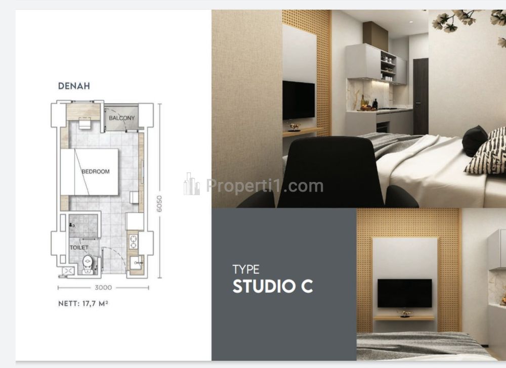 Dijual Apartemen Tanpa BI Cheking di Emerald Bintaro Tipe Studio Unfurnished