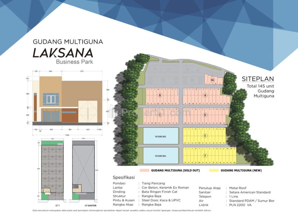 Dijual Gudang Lokasi Strategis di Teluknaga Tangerang