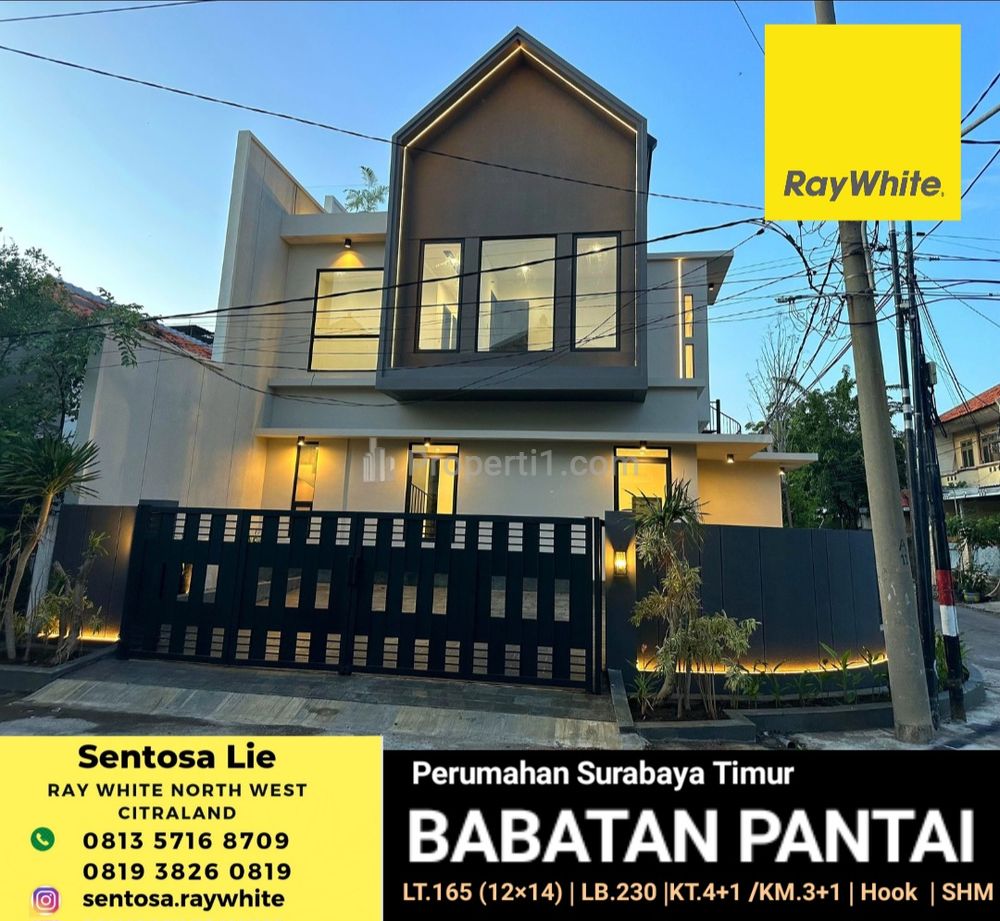 Dijual Rumah Babatan Pantai Surabaya Timur - Baru Scandinavian NEW Rooftop Garden dekat Raya Kenjeran, Pakuwon City 