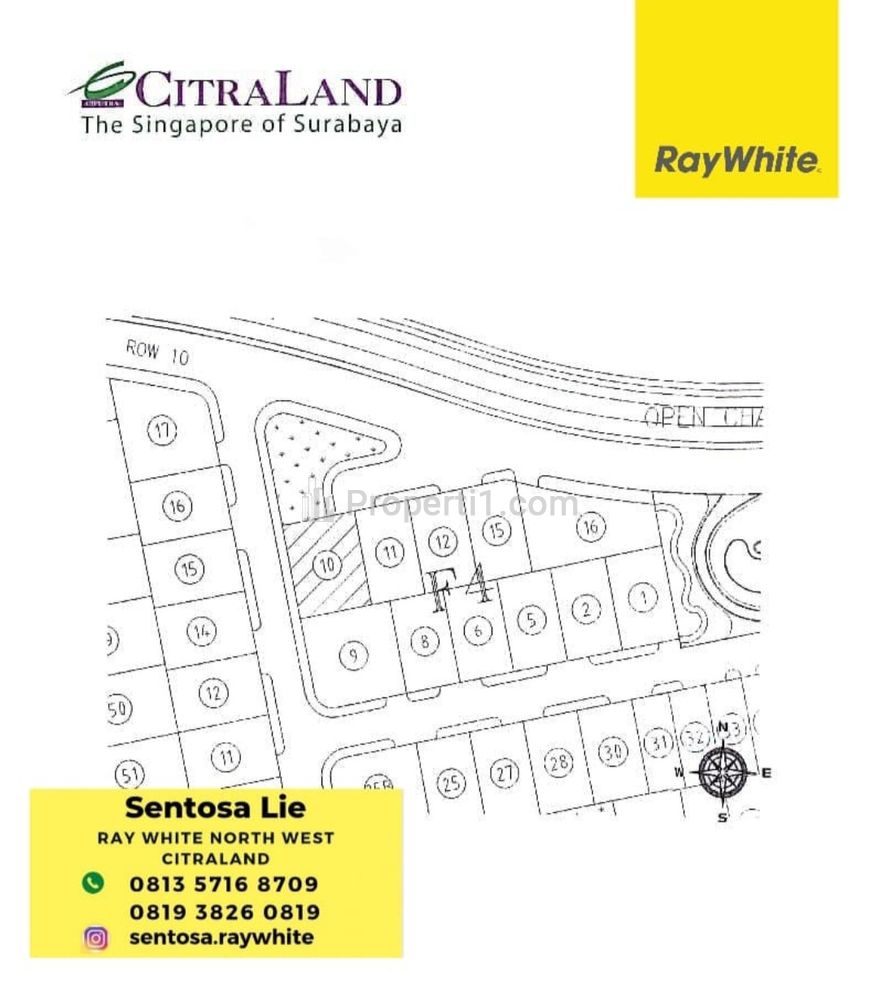 Ter-MURAH Rp.9 juta/m2, Dijual Tanah Citraland Alam Hijau Dekat Woodland, Pasar Modern, Waterfront, Sekolah Taipei - Surabaya