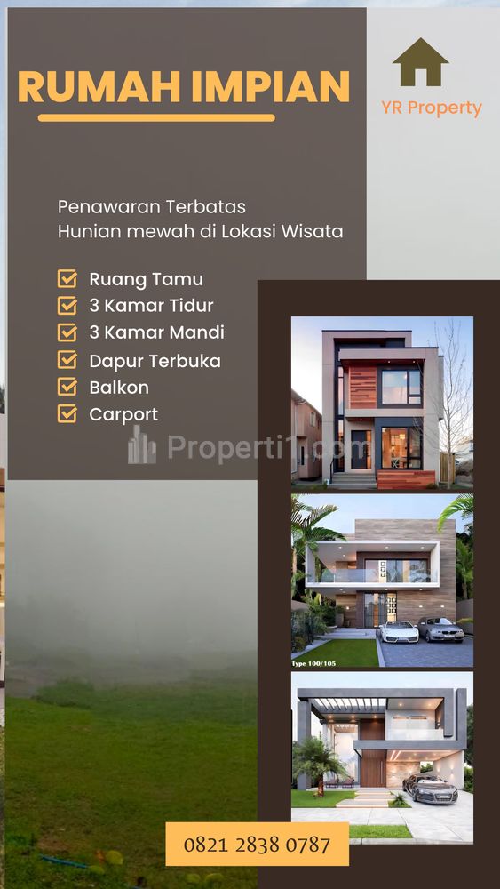 Termurah Rumah 2 Lantai View Pegunungan Sejuk Strategis Dijual di Cisarua Bandung