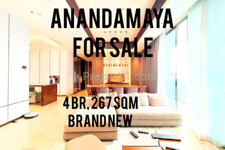 Jual di Bawah Harga Pasar Apartemen Anandamaya Residence, 4BR, 268sqm, Furnished, Unblock View, Ready To Move in, Direct Owner, Yani Lim 08174969303