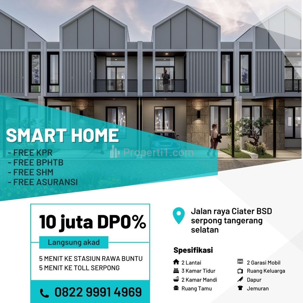 Rumah Dijual DP 0% dan Bebas Biaya-Biaya HAFUZA RESIDENCE SERPONG