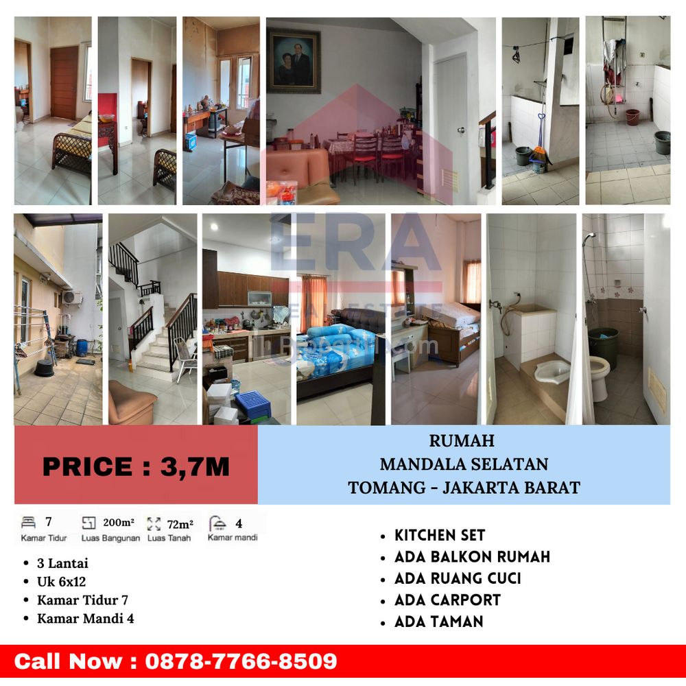 Dijual Rumah di Mandala Selatan, Tomang, Jakarta Barat