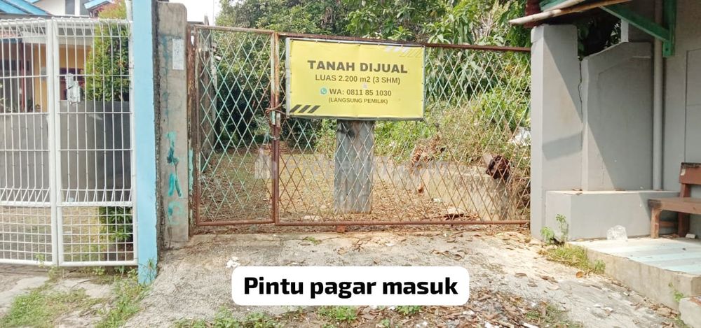 Dijual Tanah 2.200 m2 di Jatiasih Kota Bekasi Dekat Stasiun LRT Cikunir 1, Sentrakota Jatibening, Pasar Cikunir, Tol Jatibening